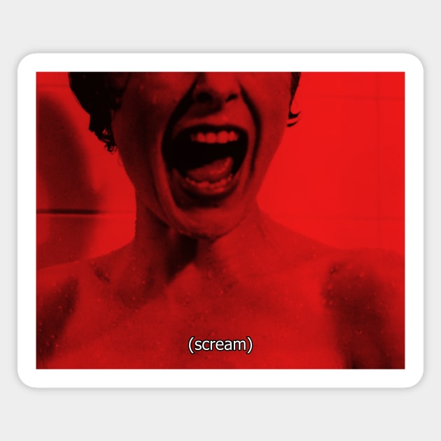 Psycho Scream Sticker by frndpndrlc